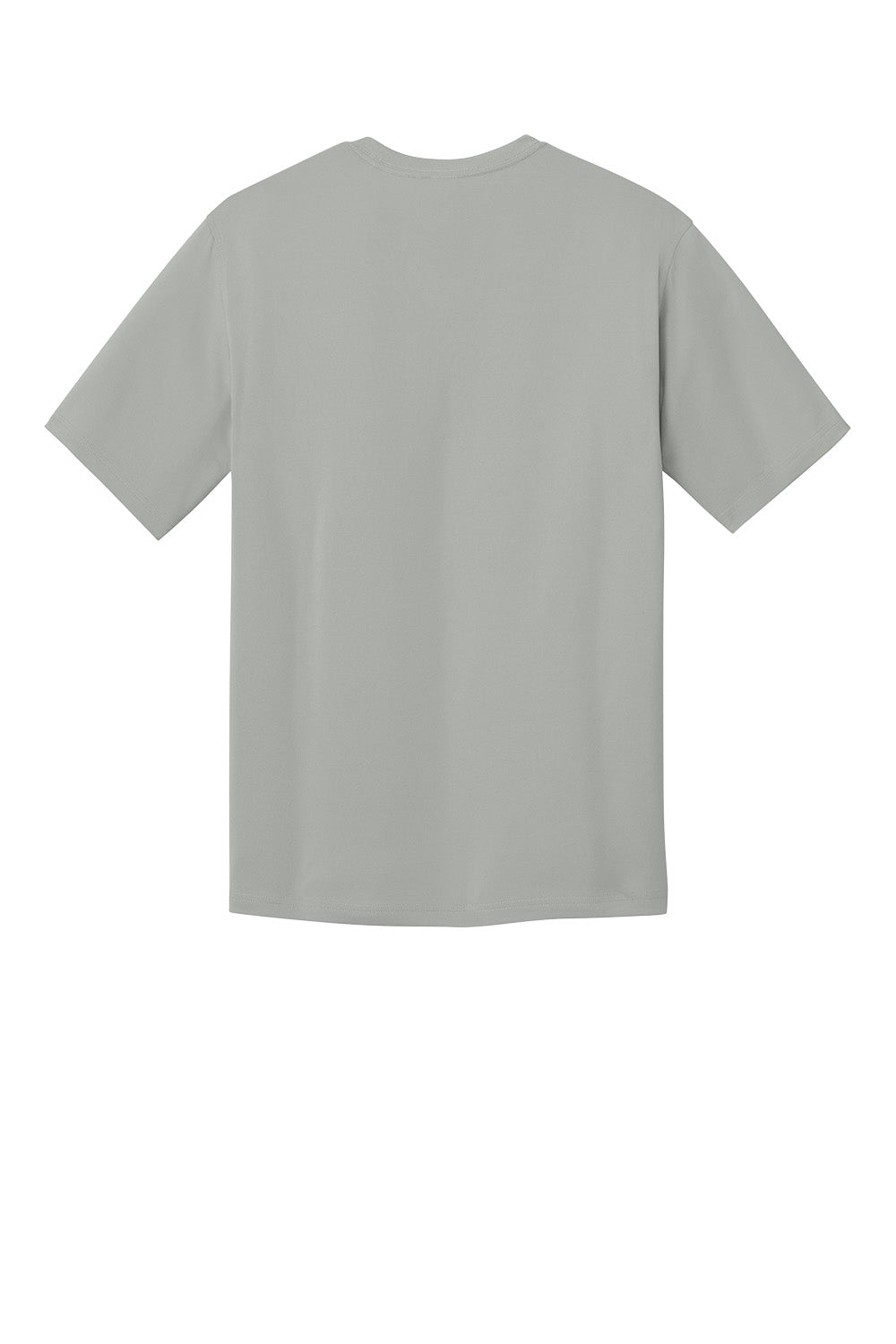 Light grey CornerStone® Workwear Pro short sleeve T-shirt by Print-View, flat back view showing classic fit and soft fabric.