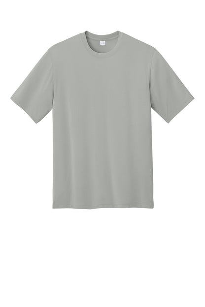 Light grey CornerStone® Workwear Pro short sleeve T-shirt by Print-View, shown from the front on a flat surface.