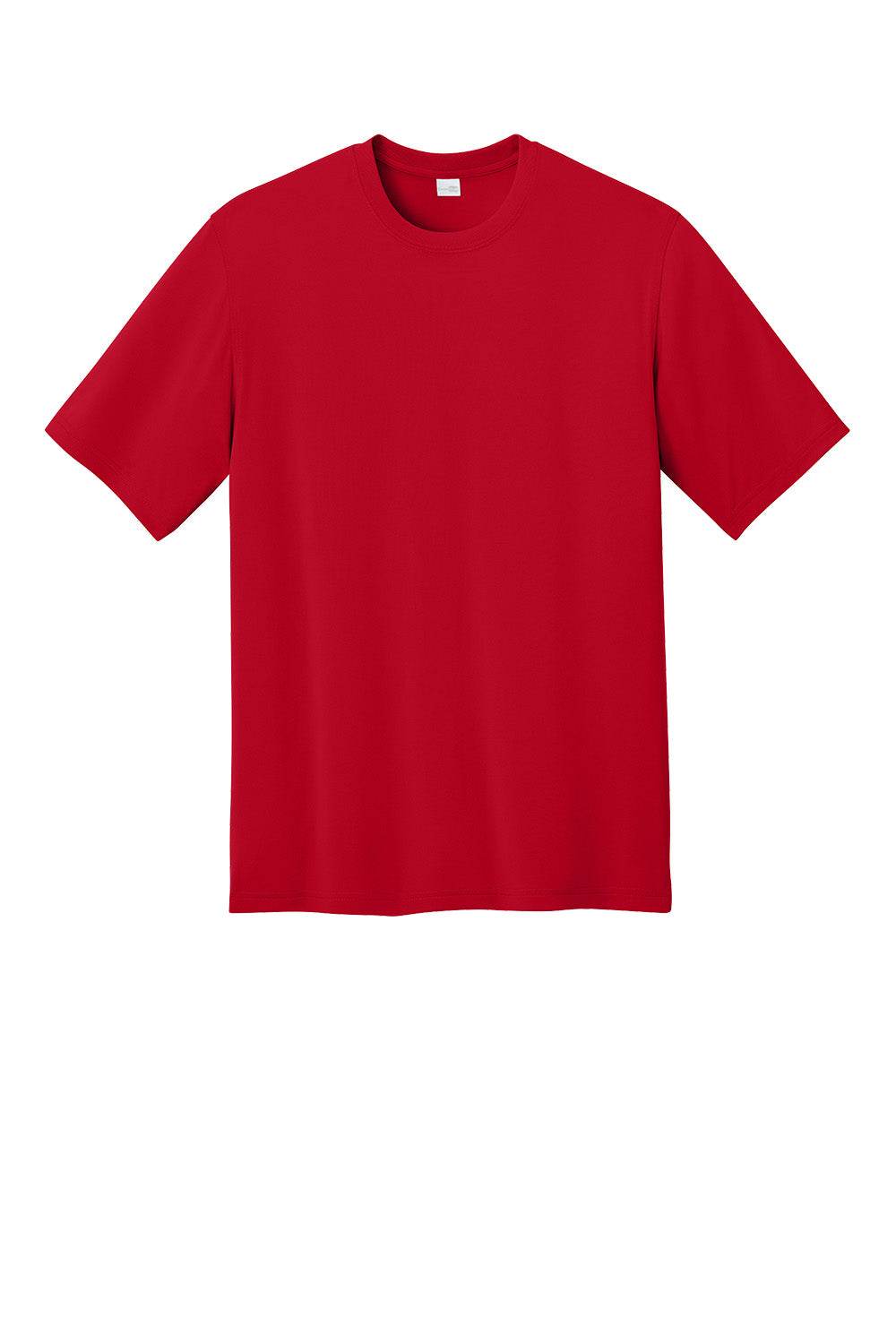 Red CornerStone® Workwear Pro short sleeve T-shirt by Print-View, front view showing classic crew neck and fitted design.