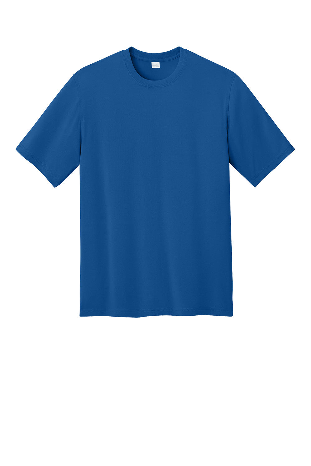 Royal blue CornerStone® Workwear Pro short sleeve T-shirt by Print-View, front view showing fitted crew neck and logo detail.