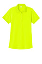 CornerStone Women’s Workwear Pro Polo in safety yellow, flat front view, durable workwear shirt for women by Print-View.