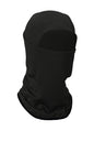 Black CornerStone® Smooth Fleece Face Mask balaclava worn on a person's head, showing the snug fit and soft fleece material.