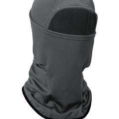 Charcoal CornerStone® Smooth Fleece Face Mask balaclava shown from the right side, offering warmth and comfort.