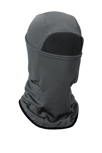Charcoal CornerStone® Smooth Fleece Face Mask balaclava shown from the right side, featuring a snug fit and soft fleece material.