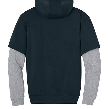 Black hoodie with gray sleeves 