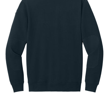  CornerStone 12-Oz Tough Fleece Job Shirt back view Navyblue - reinforced back for printing or embroidery (Print-View)