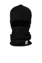 Black Carhartt® Knit Insulated Face Mask with front view, showcasing its warm, knitted design and snug fit for cold weather.