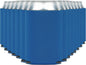 Blue Print View can cooler koozie, soft insulated fabric with printed design, ideal for keeping drinks cold