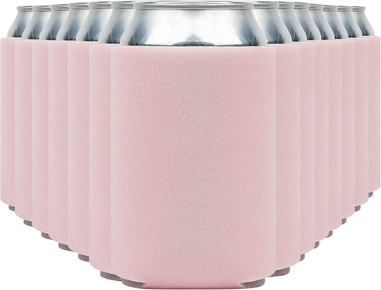 Soft insulated Print View can cooler koozie with blush print, designed to keep drinks cold and add a stylish touch.