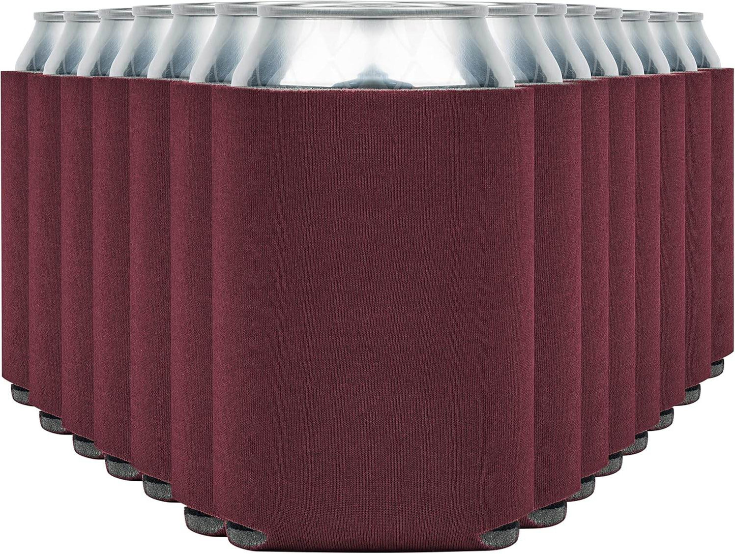 Soft insulated Can Cooler Koozies from Print View in burgundy, featuring printed designs and customizable options.