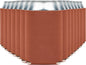 Burnt orange Print View insulated can cooler koozie with printed design, perfect for keeping beverages cold.
