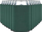 Green insulated can cooler koozie by Print View with forest print design, perfect for keeping drinks cold.