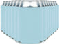 Light blue insulated Can Cooler Koozie by Print View, featuring a soft fabric design perfect for keeping drinks cold.