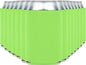 Lime green Print View soft insulated can cooler koozie with printed design, perfect for keeping beverages cold.