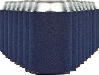 Navy blue soft insulated Can Cooler Koozie by Print View, showing a customizable beverage holder for cans.