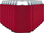 Red Print View insulated can cooler koozie with printed design, perfect for keeping drinks cold in a soft, fabric can cooler.