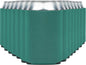 Teal insulated can cooler koozie by Print View, featuring printed design, perfect for keeping drinks cold and customizable options.
