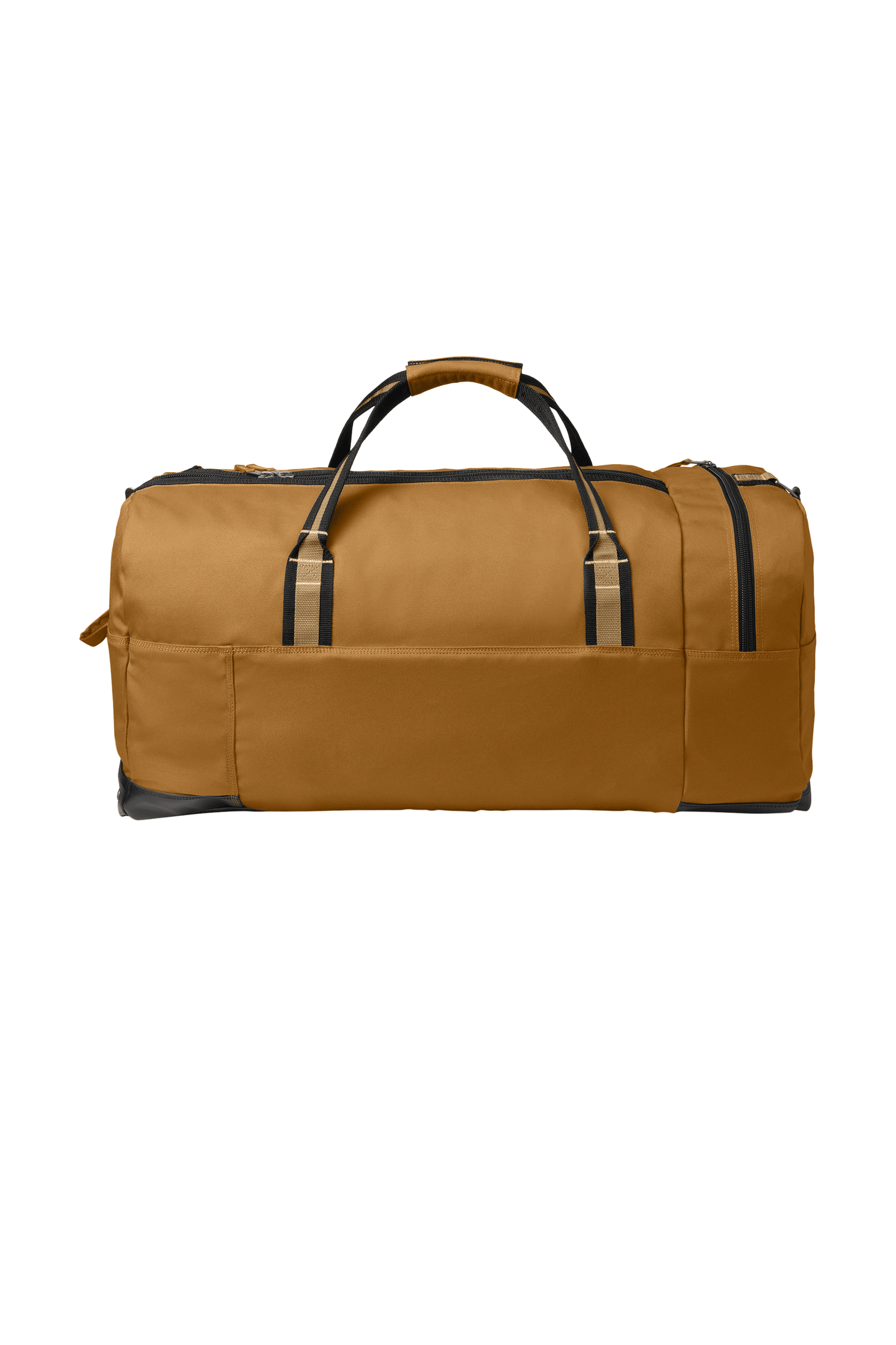Carhartt 120L Foundry Series duffel bag in brown print view, showing spacious design and durable material for travel or work.
