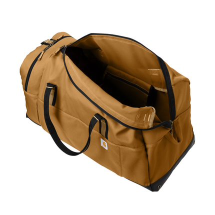 Carhartt 120L Duffel Bag top brown print view