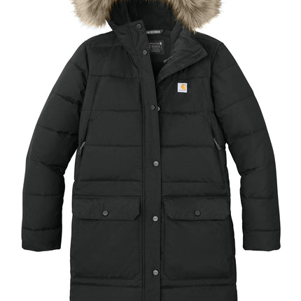 Carhartt® Women’s Montana Insulated Hooded Coat Black Front