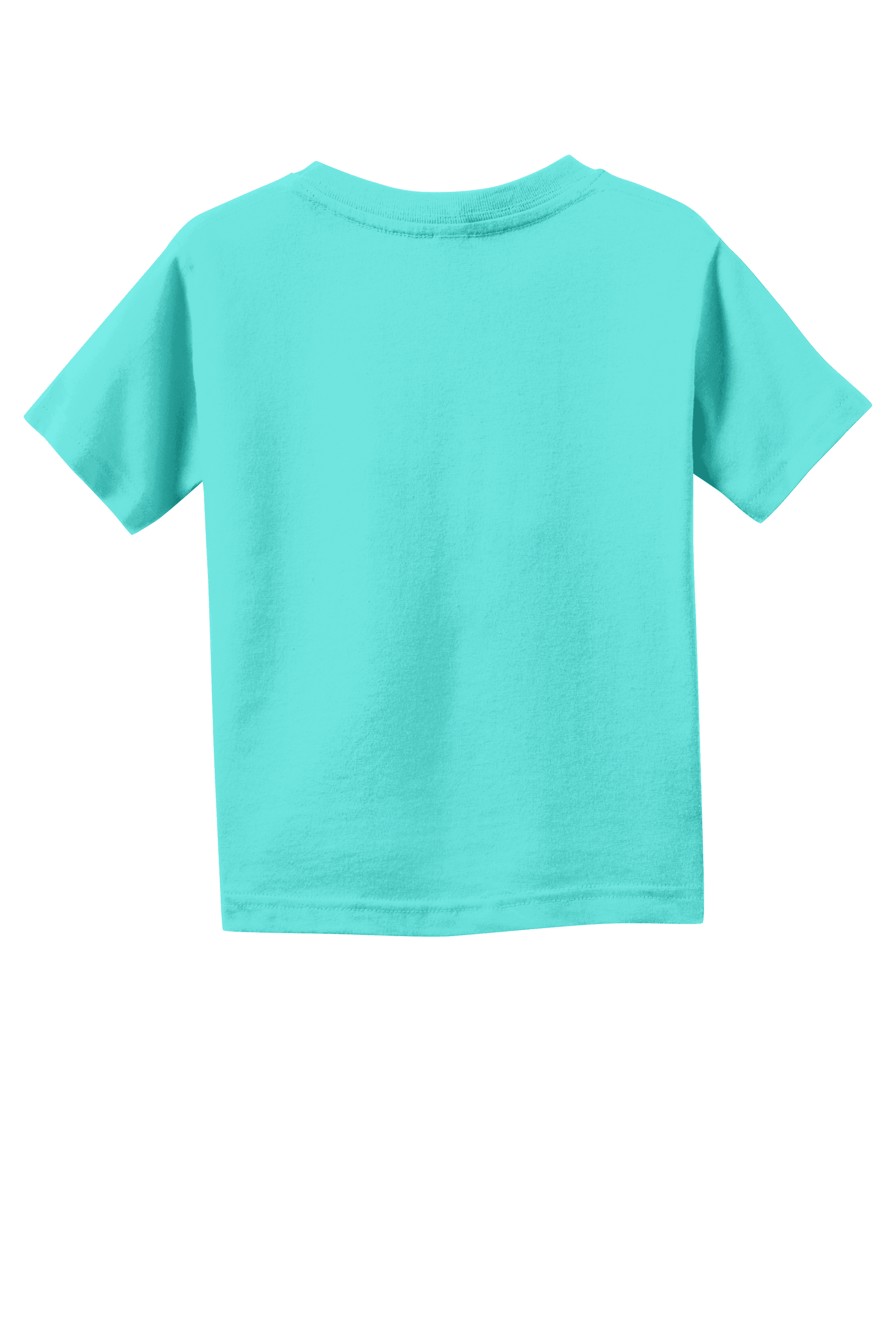 Back view of Rabbit Skins toddler fine jersey T-shirt made from soft cotton, designed for kids, featuring a comfortable fit and smooth fabric.