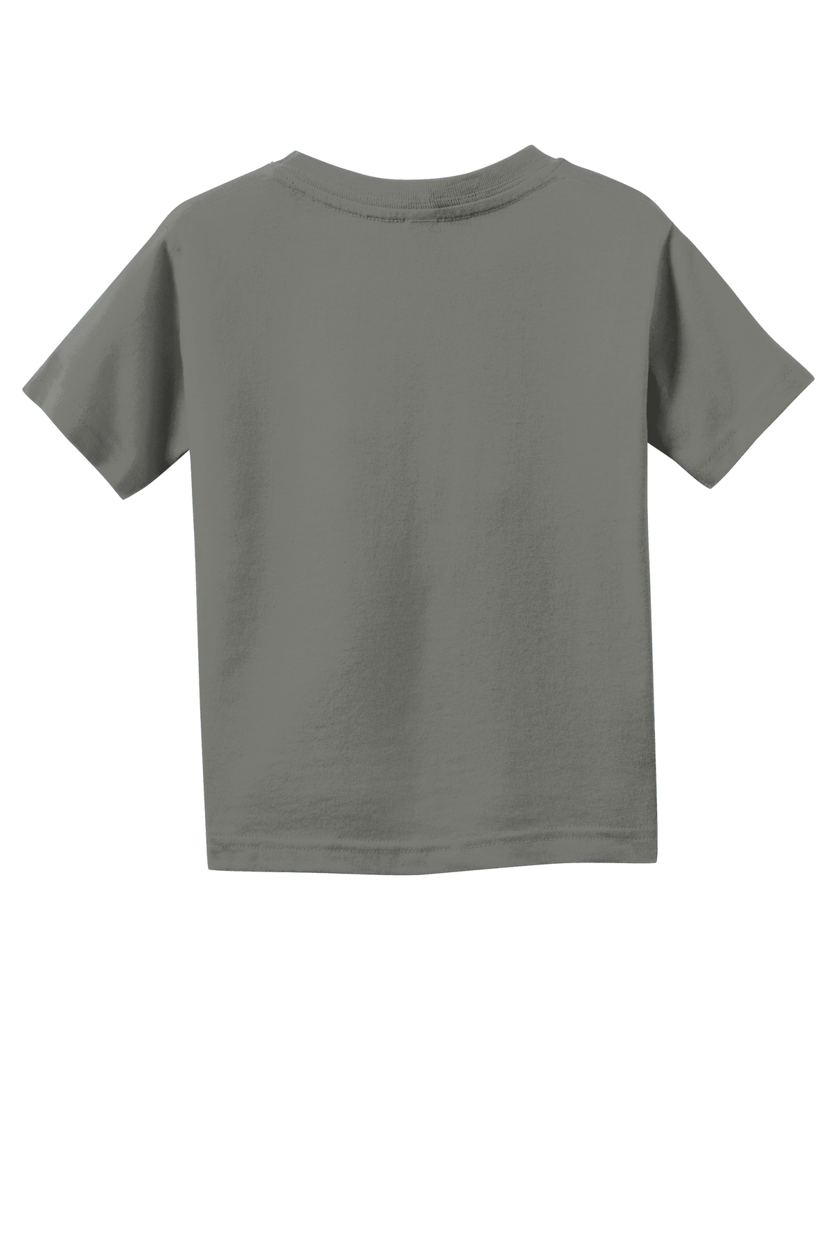 Back view of Rabbit Skins toddler fine jersey T-shirt in charcoal, soft cotton kid's T-shirt for children by Print View.