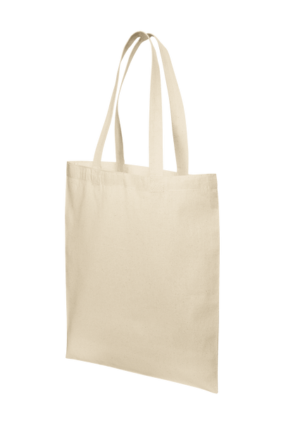 Natural cotton tote bag with print design, reusable lightweight cloth bag from Print View, ideal for shopping or daily use