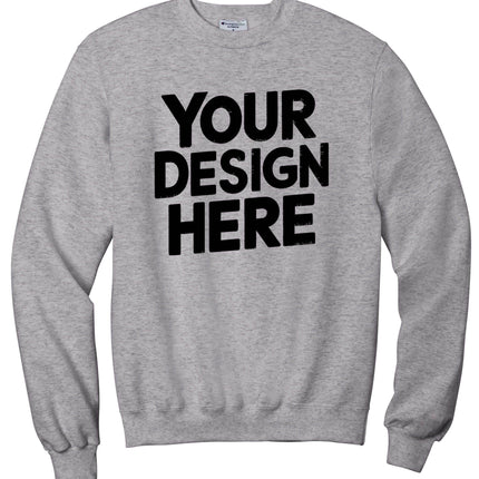 Design your own Custom Crewneck Sweatshirt with printing or embroidery
