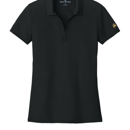 Custom Brooks Brothers Women’s Polo Shirt – breathable mesh pique fabric in feminine fit Black