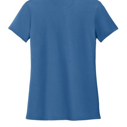 Custom Brooks Brothers Women’s Polo Shirt – breathable mesh pique fabric in feminine fit Blue back