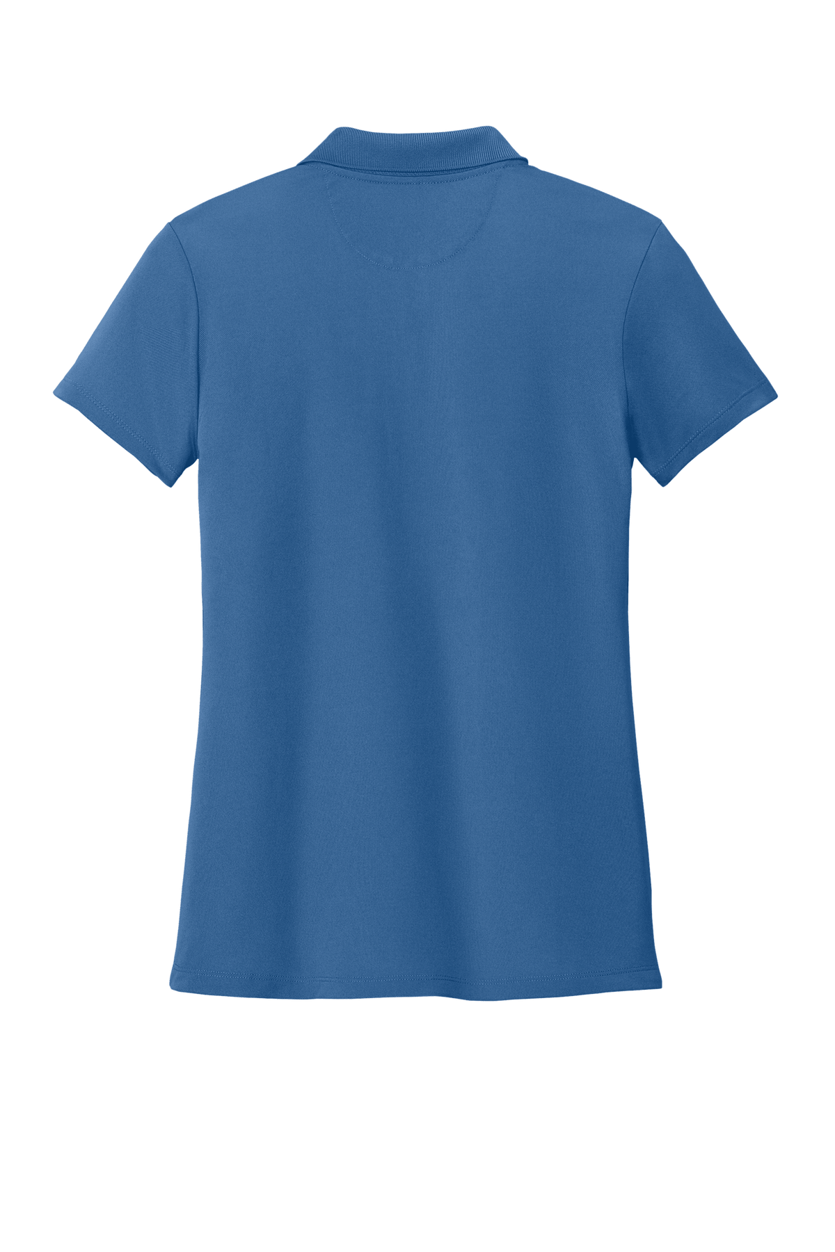 Brooks Brothers women's mesh pique performance polo shirt in blue, featuring breathable fabric and custom embroidery.