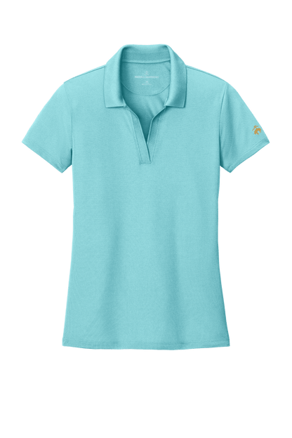 Brooks Brothers women's mesh pique performance polo shirt in mint, moisture-wicking fabric, breathable, with custom embroidery.