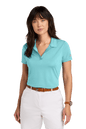 Brooks Brothers women's mesh pique performance polo shirt in mint with custom embroidery, breathable fabric, and feminine fit.