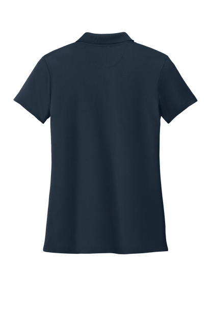Brooks Brothers women's navy mesh pique performance polo shirt with breathable fabric and custom embroidery, feminine fit.