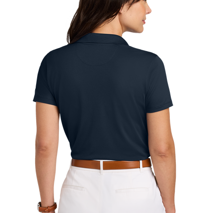 Custom Brooks Brothers Women’s Polo Shirt – breathable mesh pique fabric in feminine fit Navy model back