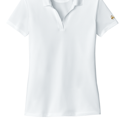 Custom Brooks Brothers Women’s Polo Shirt – breathable mesh pique fabric in feminine fit White