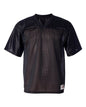 Men's black stadium replica football jersey by Augusta Sportswear with personalized name and number for fans and players.