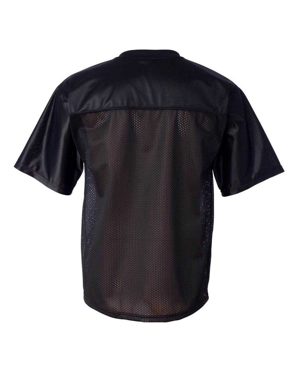 Men's Augusta Sportswear stadium replica football jersey with custom name and number in black, designed for fans.