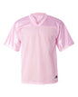 Men's Augusta Sportswear stadium replica football jersey with custom pink print, personalized with name and number.