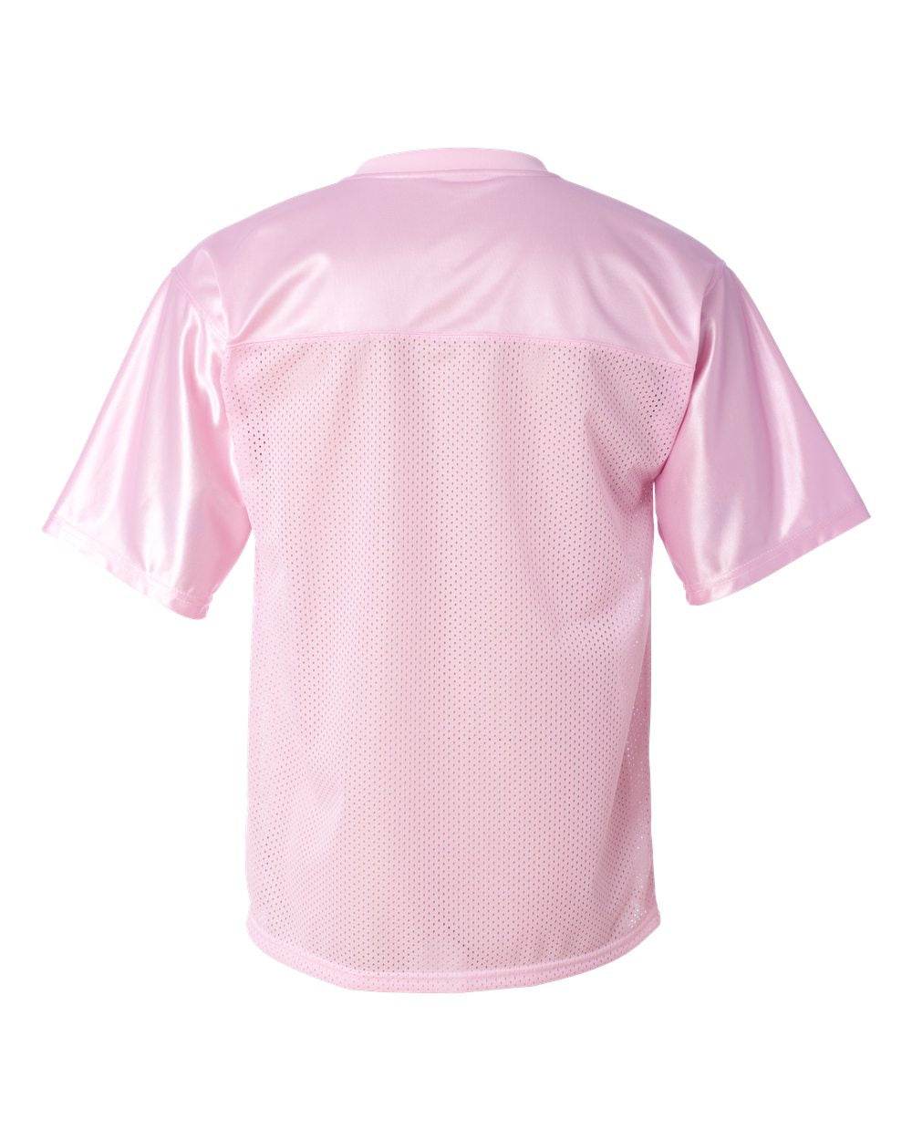 Men's Augusta Sportswear football jersey with custom pink personalized name and number for stadium replica football uniform.