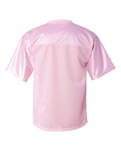 Men's Augusta Sportswear football jersey with custom pink personalized name and number for stadium replica football uniform.
