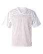 Men's Augusta Sportswear football jersey, custom printed stadium replica with personalized name and number in white.