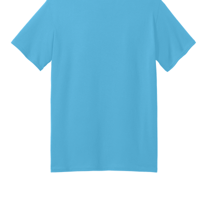 Custom Printed Recycled Tee – Port & Company® Eco Shirt Aquatic Blue Back