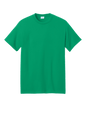 Port & Company eco-friendly green short sleeve recycled T-shirt with custom print on front.