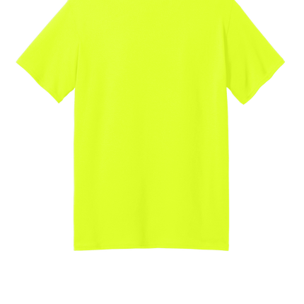 Custom Printed Recycled Tee – Port & Company® Eco Shirt Neon green Back