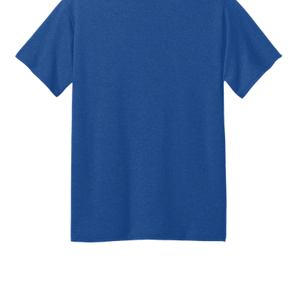 Custom Printed Recycled Tee – Port & Company® Eco Shirt Royal Blue Heather Back