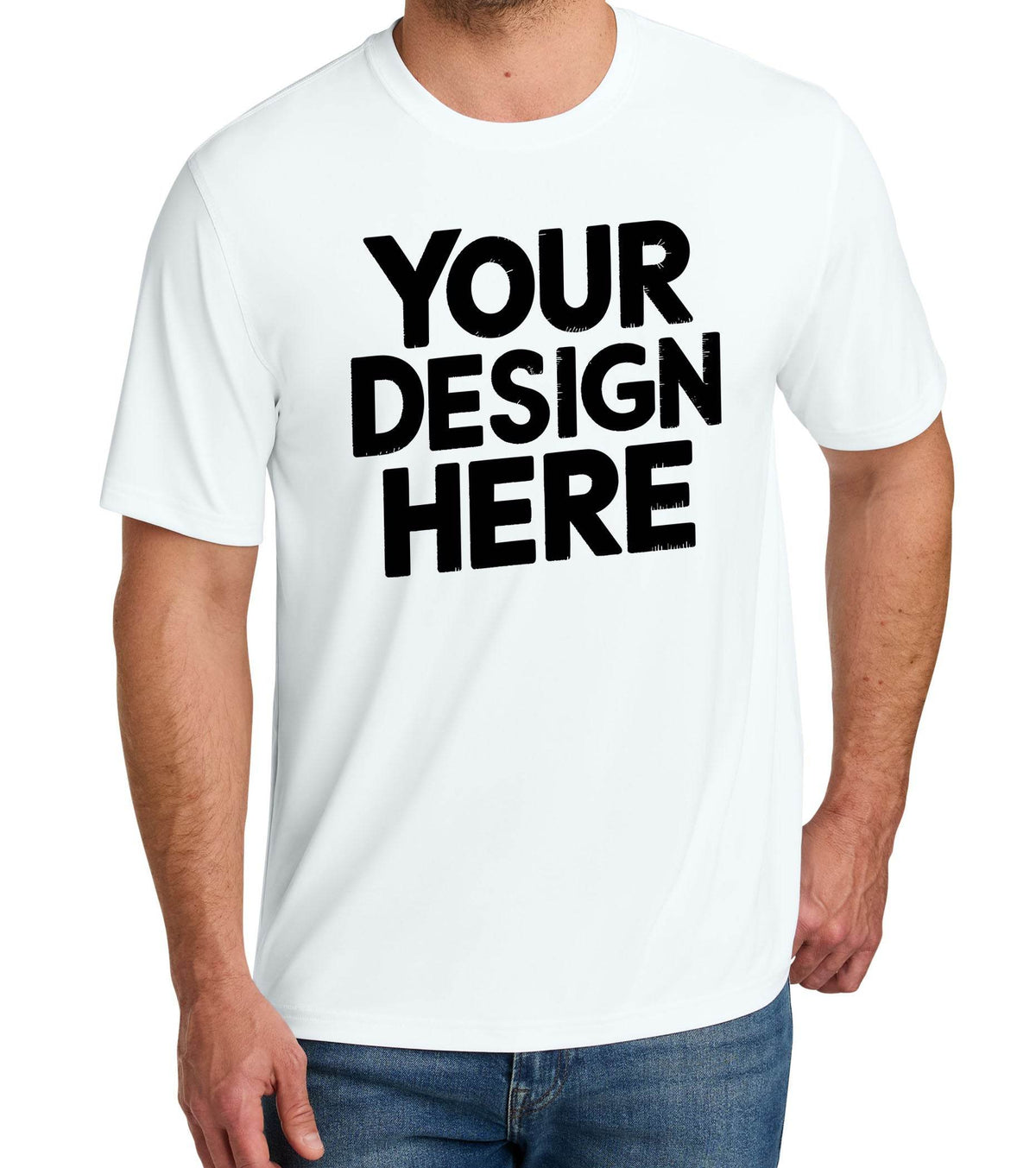 Custom Print-View unisex short sleeve T-shirt with personalized printed or embroidered design on premium fabric.
