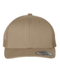 Khaki Yupoong YP Classics retro trucker cap with personalized embroidered logo, stylish and comfortable men's hat.