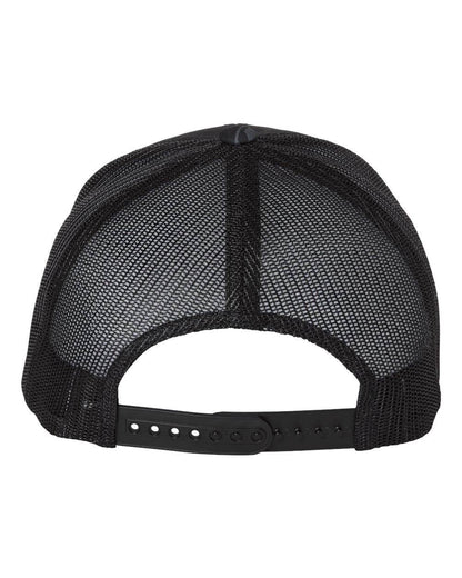 Custom YP Classics retro trucker cap by Yupoong with embroidered logo, featuring Kryptek Typhon back design.
