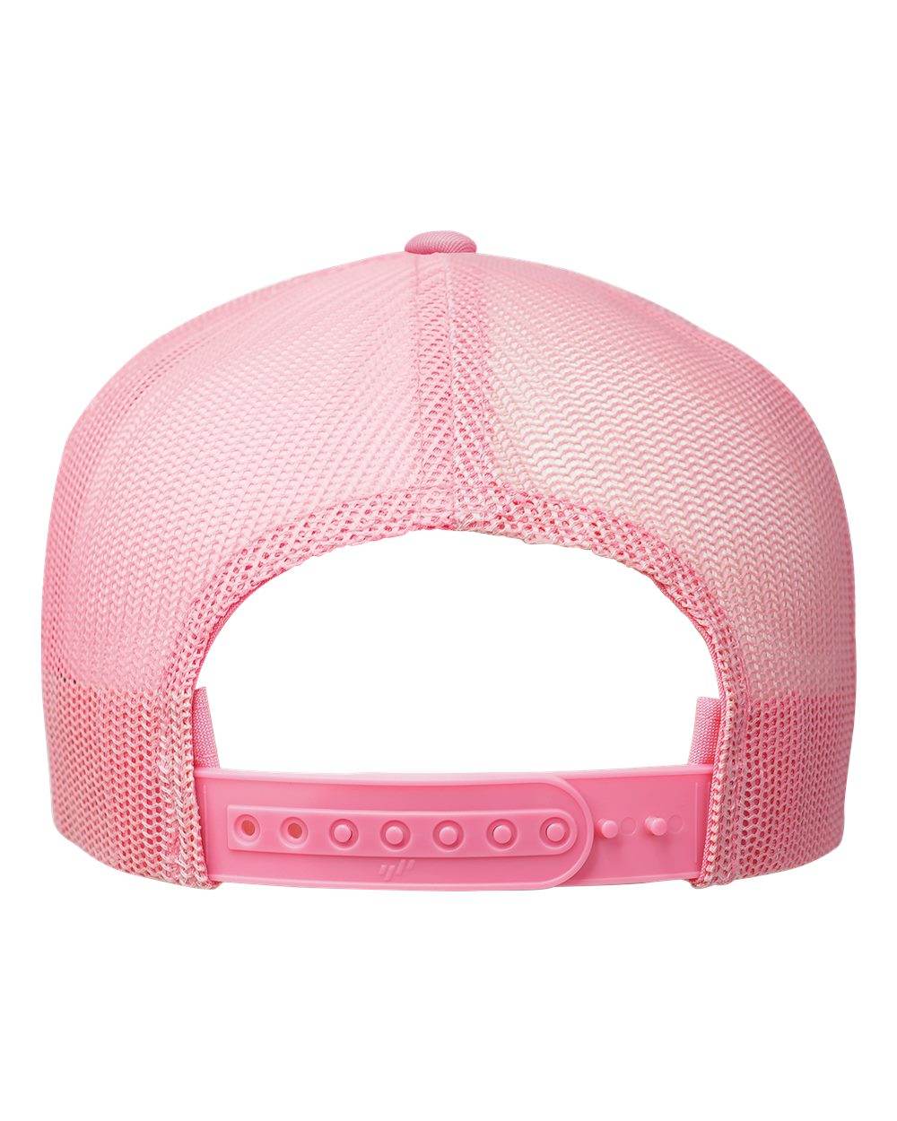 Pink Yupoong YP Classics retro trucker cap with personalized embroidered logo, stylish and comfortable trucker hats.